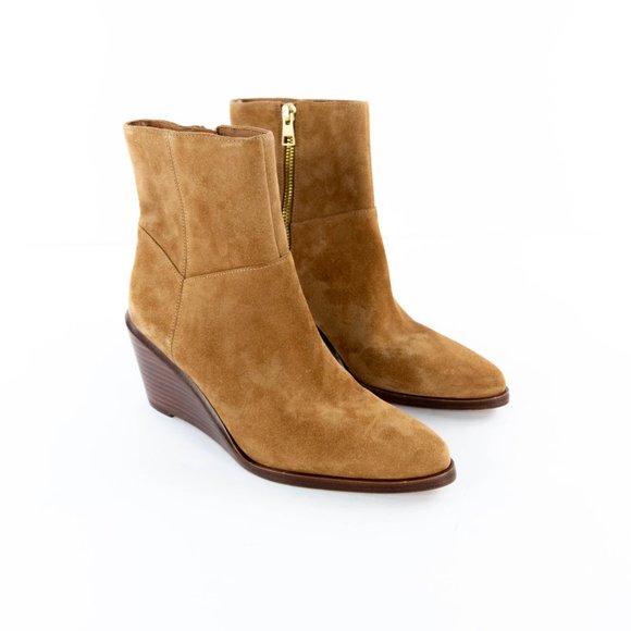NEW Vince $395 Mavis Wedge Suede Leather Bootie - Picture 5 of 6